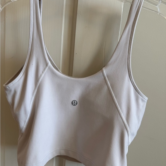 Lululemon Align Crop Tank White with Tan Inside 6 - Picture 4 of 4